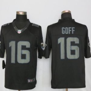 New Nike Los Angeles Rams #16 Goff Impact Limited Black Jersey