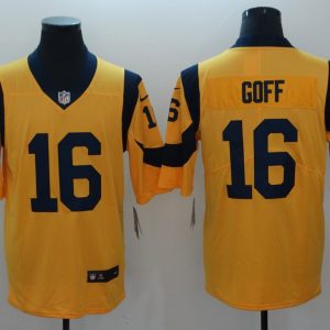 NFL Los Angeles Rams #16 Goff Yellow Vapor Limited Jersey