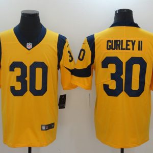 NFL Los Angeles Rams #30 Gurley II Yellow Vapor Limited Jersey