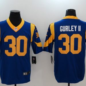 Mens NFL Los Angeles Rams #30 Gurley II Blue Limited Legand Jersey