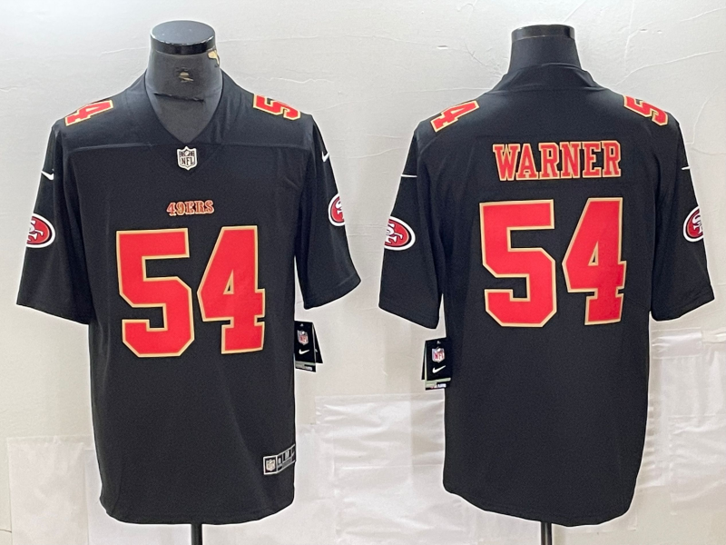 Men's San Francisco 49ers #54 Fred Warner Black Vapor Untouchable Limited Jersey