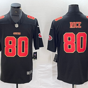 Men's San Francisco 49ers #80 Jerry Rice Black Vapor Untouchable Limited Jersey