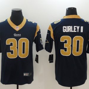 NFL Los Angeles Rams #30 Gurley II D.Blue Vapor Limited Jersey