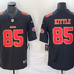 Men's San Francisco 49ers #85 George Kittle Black Vapor Untouchable Limited Jersey