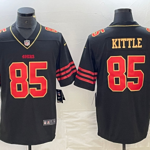 Men's San Francisco 49ers #85 George Kittle Black Vapor Untouchable Limited Jersey