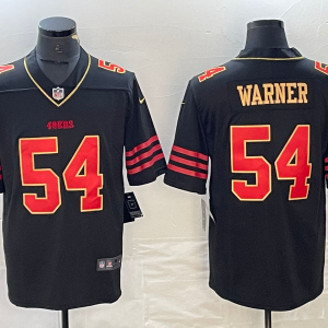 Men's San Francisco 49ers #54 Fred Warner Black Gold Limited Jersey