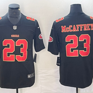 Men's San Francisco 49ers #23 Christian McCaffrey Black Vapor Untouchable Limited Jersey