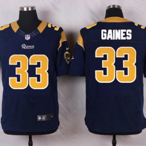 Nike St.Louis Rams #33 Gaines Blue Elite Jersey