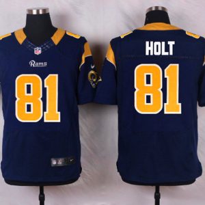 Nike St.Louis Rams #81 Holt Blue Elite Jersey