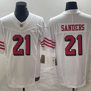 Men's San Francisco 49ers #21 Sanders White 2023 F.U.S.E. Color Rush Limited Jersey