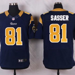 Nike St.Louis Rams #81 Sasser Blue Elite Jersey