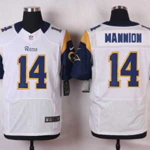 Nike St.Louis Rams #14 Mannion White Elite Jersey