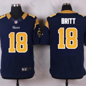 Nike St.Louis Rams #18 Britt Blue Elite Jersey