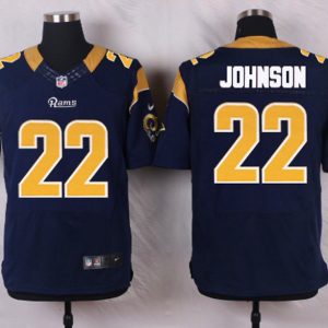 Nike St.Louis Rams #22 Johnson Blue Elite Jersey