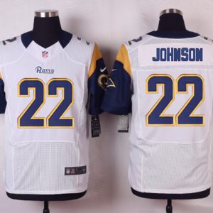 Nike St.Louis Rams #22 Johnson White Elite Jersey
