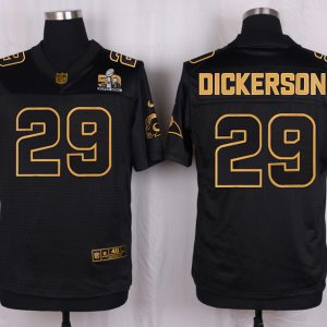 Mens St.Louis Rams #29 Dickerson Pro Line Black Gold Collection Jersey