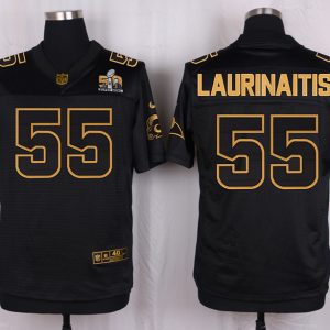 Mens St.Louis Rams #55 Laurinaitis Pro Line Black Gold Collection Jersey