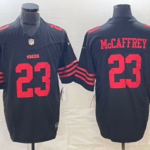 Men's San Francisco 49ers #23 Christian McCaffrey Black 2023 F.U.S.E. Vapor Untouchable Limited Jersey