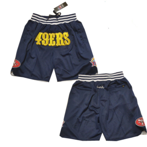 Men's San Francisco 49ers Navy Shorts (Run Small)