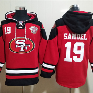 Men's San Francisco 49ers #19 Deebo Samuel Red Ageless Must-Have Lace-Up Pullover