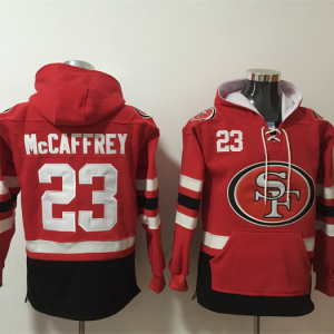 Men's San Francisco 49ers #23 Christian McCaffrey Red/Black Ageless Must-Have Lace-Up