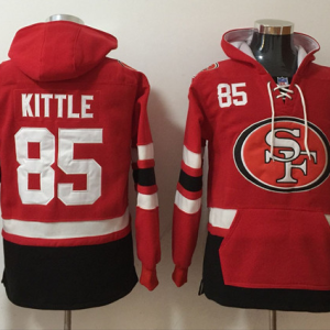 Men's San Francisco 49ers #85 George Kittle Ageless Must-Have Lace-Up Pullover Hoodie