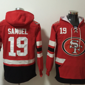 Men's San Francisco 49ers #19 Deebo Samuel Red Ageless Must-Have Lace-Up Pullover Hoodie