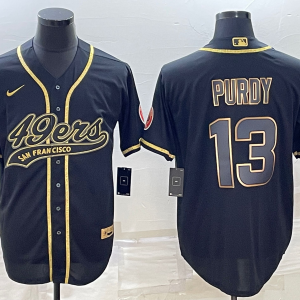 Men's San Francisco 49ers #13 Brock Purdy Black Baseball Nike Jersey