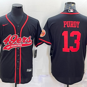 Men's San Francisco 49ers #13 Brock Purdy Black Baseball Nike Jersey