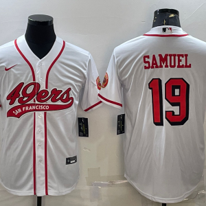 Men's San Francisco 49ers #19 Deebo Samuel White Baseball Nike Jersey