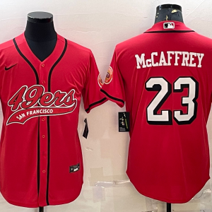 Men's San Francisco 49ers #23 Christian McCaffrey Red Baseball Nike Jersey