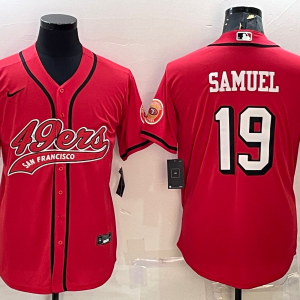 Men's San Francisco 49ers #19 Deebo Samuel Red Baseball Nike Jersey
