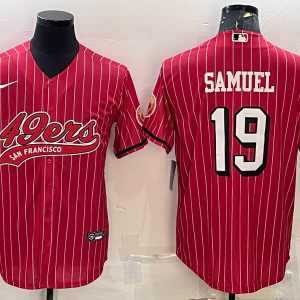 Men's San Francisco 49ers #19 Deebo Samuel Red Baseball Nike Jersey