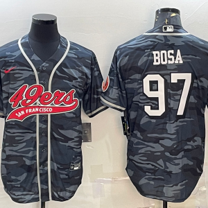 Men's San Francisco 49ers #97 Nick Bosa Fashion Baseball Nike Jersey