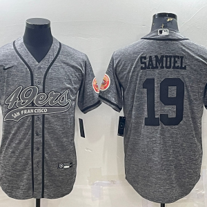 Men's San Francisco 49ers #19 Deebo Samuel 2022 Olive Salute To Service Baseball Nike Jersey