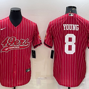 Men's San Francisco 49ers #8 Young Red Baseball Nike Jersey