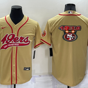 Men's San Francisco 49ers Blank Gold Baseball Nike Jersey