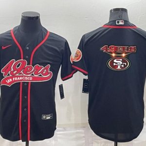Men's San Francisco 49ers Blank Black Baseball Nike Jersey
