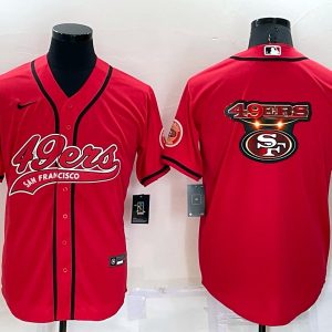 Men's San Francisco 49ers Blank Red Baseball Nike Jersey
