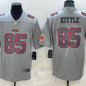 MLB San Francisco 49ers #85 George Kittle Grey Atmosphere Fashion Limited Jersey