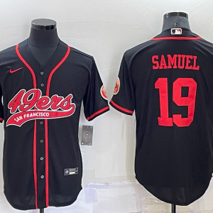Men's San Francisco 49ers #19 Deebo Samuel Black Baseball Jersey