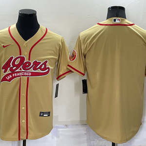 Men's San Francisco 49ers Blank Gold Baseball Nike Jersey