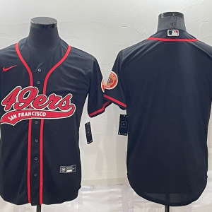 Men's San Francisco 49ers Blank Black Baseball Nike Jersey
