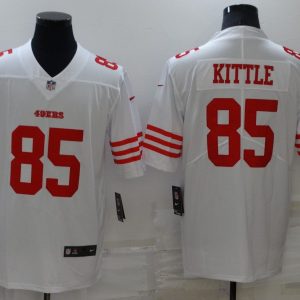 Men's San Francisco 49ers #85 George Kittle 2022 New White Scarlet Vapor Untouchable Limited Jersey