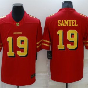 Men's San Francisco 49ers #19 Deebo Samuel Red/Gold Vapor Untouchable Limited Jersey