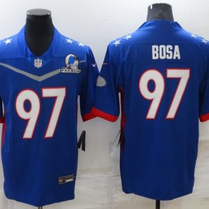 Men's San Francisco 49ers #97 Nick Bosa 2022 Royal Pro Bowl Jersey