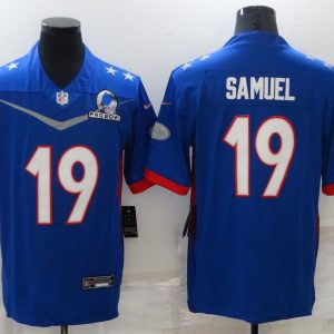 Men's San Francisco 49ers #19 Deebo Samuel 2022 Royal Pro Bowl Jersey