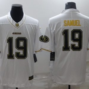 Nike San Francisco 49ers #19 Deebo Samuel White 2020 Golden Edition Limited Jersey