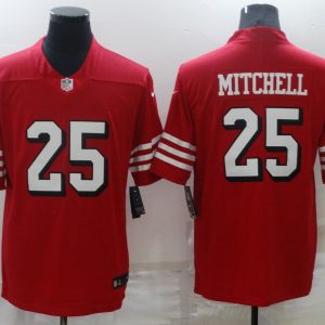 Men's San Francisco 49ers #25 Mitchell Red Color Rush Limited Jersey