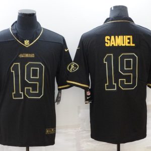 Men's San Francisco 49ers #19 Deebo Samuel Black Golden Edition Limited Jersey